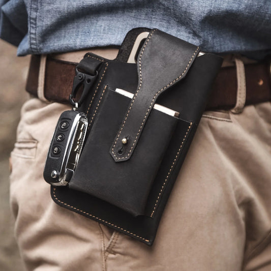 Universal Smart Phone Leather Belt Pouch