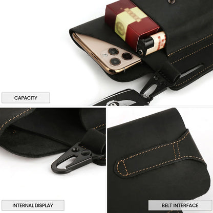 Universal Smart Phone Leather Belt Pouch