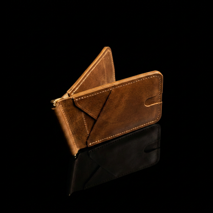 Portefeuille Compact en Cuir Véritable – Zerhoun Signature