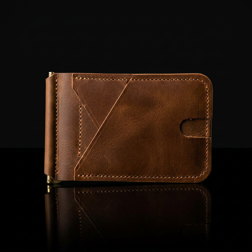 Portefeuille Compact en Cuir Véritable – Zerhoun Signature
