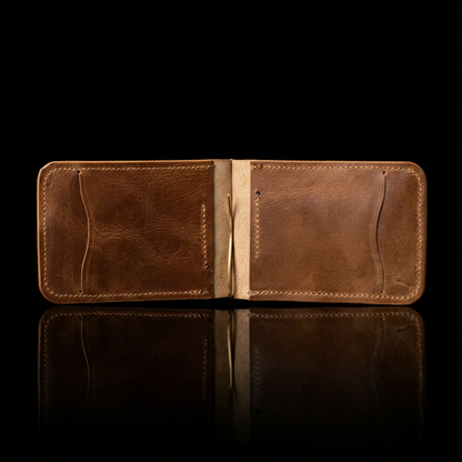 Portefeuille Compact en Cuir Véritable – Zerhoun Signature