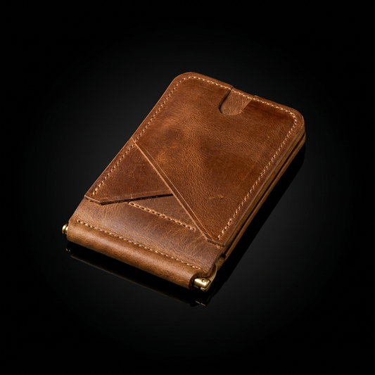 Portefeuille Compact en Cuir Véritable – Zerhoun Signature