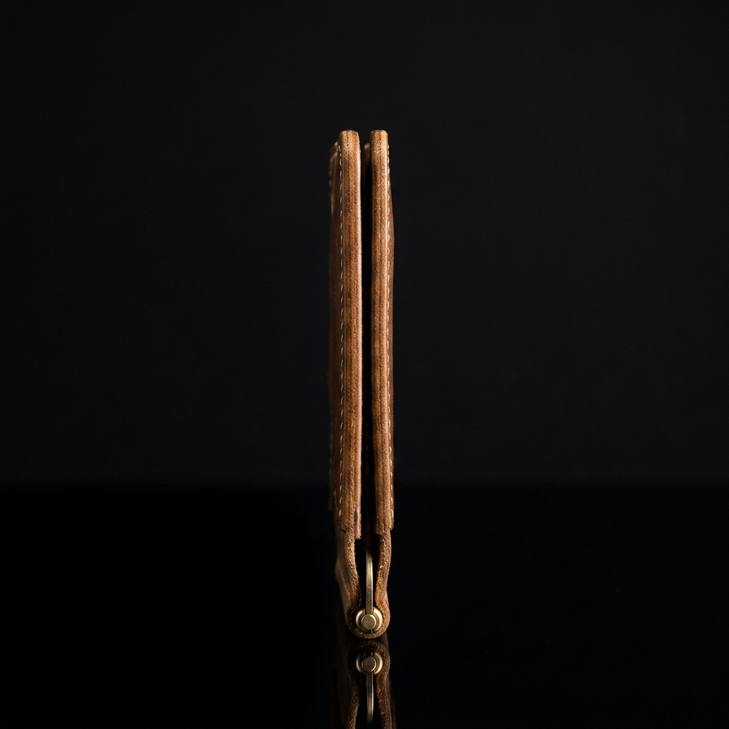 Portefeuille Compact en Cuir Véritable – Zerhoun Signature