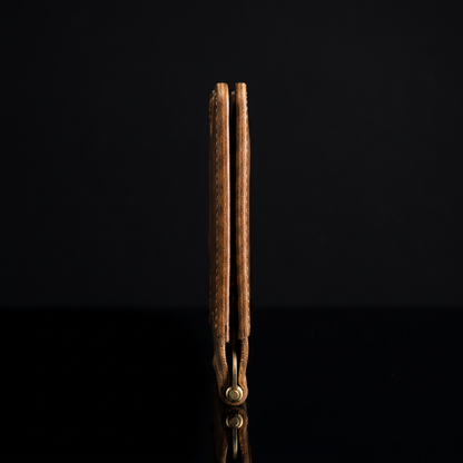 Portefeuille Compact en Cuir Véritable – Zerhoun Signature