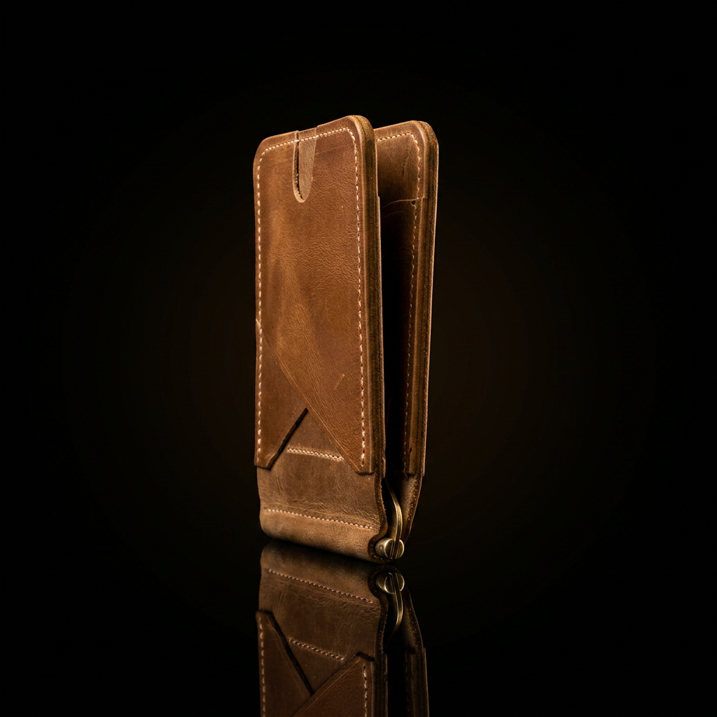 Portefeuille Compact en Cuir Véritable – Zerhoun Signature
