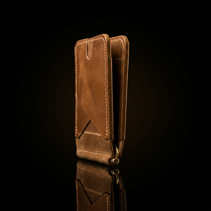 Portefeuille Compact en Cuir Véritable – Zerhoun Signature