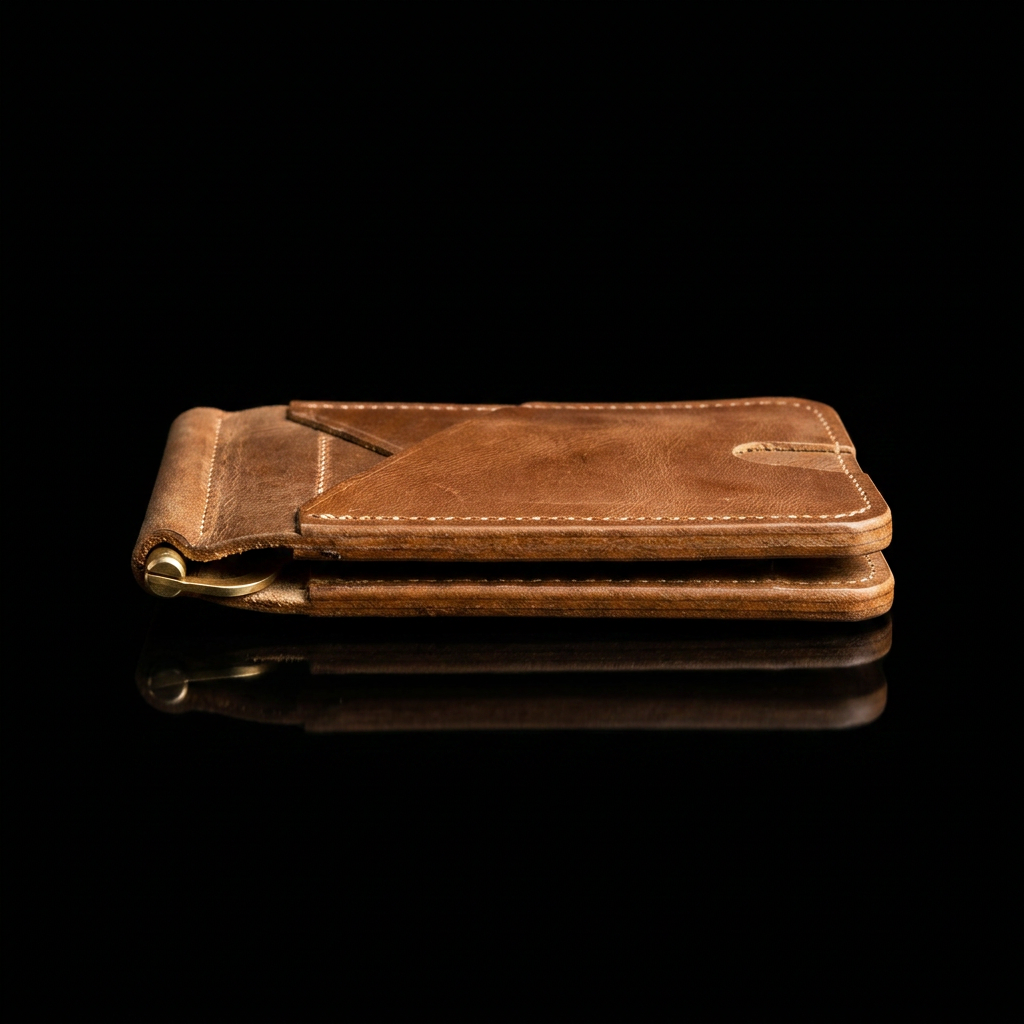 Portefeuille Compact en Cuir Véritable – Zerhoun Signature